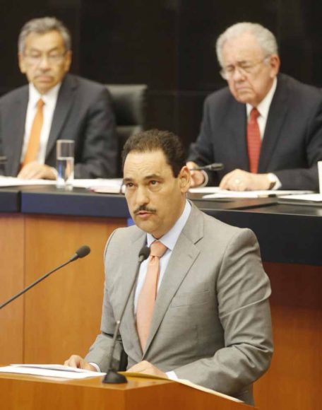 Intervención del senador Juan Antonio Martín del Campo durante la comparecencia del Secretario de Comunicaciones y Transportes, Javier Jiménez Espriú, ante la Comisión del ramo.
