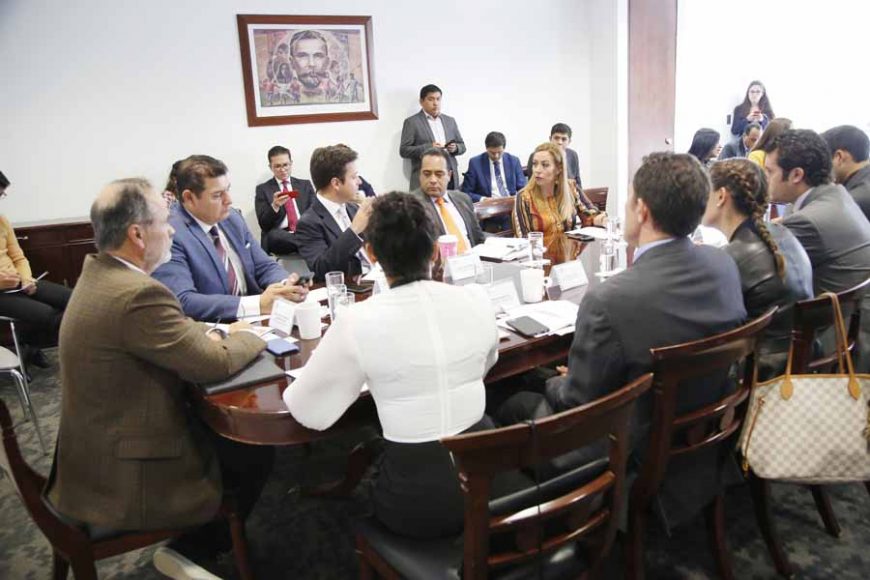 Senadora Alejandra Reynoso durante la reunión con la Asociación Latinoamericana de Internet.
