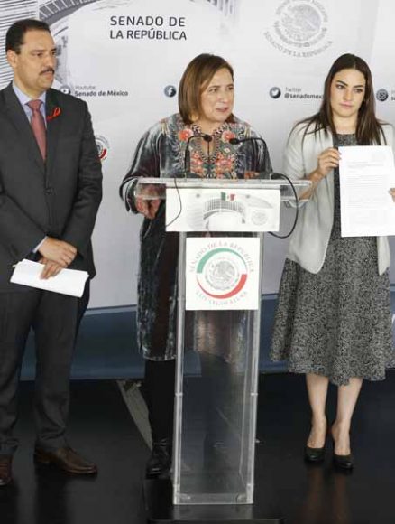 Conferencia de prensa ofrecida por la senadora Xóchitl Gálvez Ruiz
