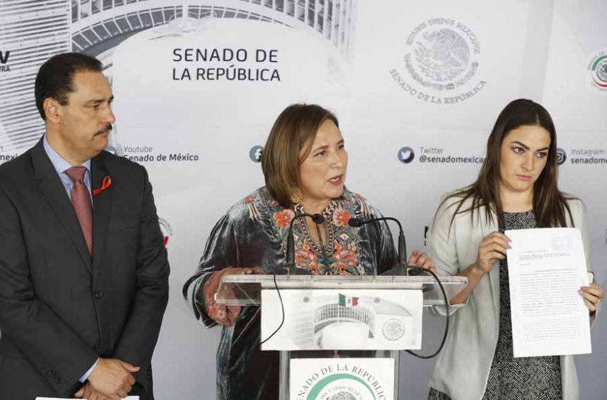 Conferencia de prensa ofrecida por la senadora Xóchitl Gálvez Ruiz