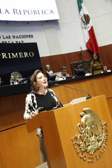 Intervención en tribuna de la senadora María Guadalupe Murguía Gutiérrez, para presentar iniciativa con proyecto de decreto que reforma los artículos 110, 111 y 112 de la Constitución Política de los Estados Unidos Mexicanos.