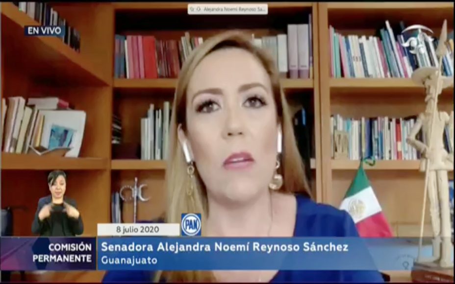 Senadora Alejandra Reynoso Sánchez, al intervenir en la sesión de la Permanente