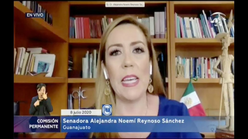 Senadora Alejandra Reynoso Sánchez, al intervenir en la sesión de la Permanente