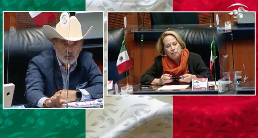 Intervención desde su escaño, del senador Gustavo Madero Muñoz, para referirse a la decisión del gabinete de seguridad del Gobierno federal, de dejar la coordinación con las fuerzas de seguridad estatales de Chihuahua y sesionar de manera independiente