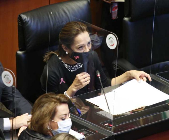 Intervención desde su escaño de la senadora Josefina Vázquez Mota