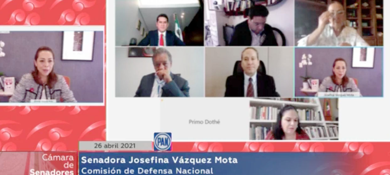 Participación de la senadora Josefina Vázquez Mota, durante la reunión de la Comisión de Defensa Nacional, para referirse a la aprobación de diversos dictámenes.