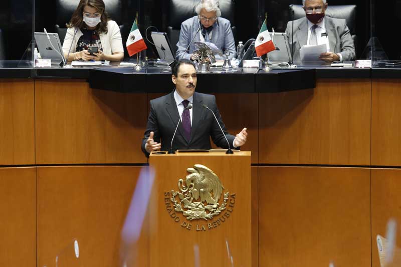 Intervención del senador Juan Antonio Martín del Campo Martín del Campo, al presentar una iniciativa que reforma el artículo 123 de la Constitución.
